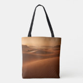 Golden Serenity – Desert Landscape at Sunset Tote Bag (Achterkant)