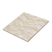 Golden Serenity Marble Waves – Luxury Seamless Tegeltje (Zijkant)