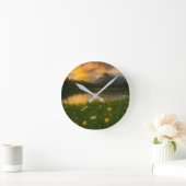 Golden Serenity: Mountain Lake  Ronde Klok (Huis)