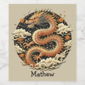 Golden Serpent Wijn Etiket (Enkel label)