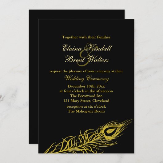 Golden Shake your Tail Feathers Weddenschap Kaart (Voorkant / Achterkant)