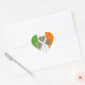 Golden Shamrock Clover Irish Flag Ierland Hart Sticker (Envelop)