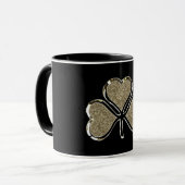 Golden Shamrock Clover Irish Symbol Mok (Voorkant links)