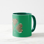 Golden Shamrock Clover Irish Symbol Mok (Voorkant rechts)