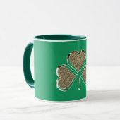 Golden Shamrock Clover Irish Symbol Mok (Voorkant links)