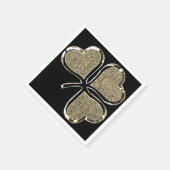 Golden Shamrock Irish Symbol 3 Leaf Clover Chic Servetten (Hoek)