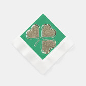 Golden Shamrock Irish Symbol 3 Leaf Clover Chic Servetten (Hoek)