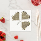 Golden Shamrock Irish Symbol 3 Leaf Clover Chic Servetten (Insitu)