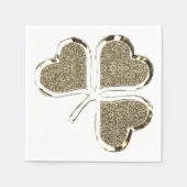Golden Shamrock Irish Symbol 3 Leaf Clover Chic Servetten (Voorkant)