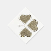 Golden Shamrock Irish Symbol 3 Leaf Clover Chic Servetten (Hoek)