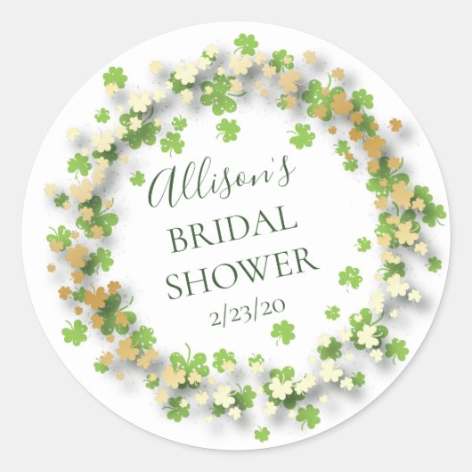 Golden Shamrock Vrijgezellenfeest Envelope Seal Ronde Sticker (Voorkant)