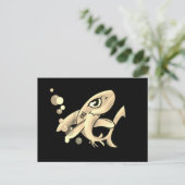 Golden Shark glimlachen Briefkaart (Staand voorkant)