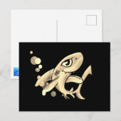 Golden Shark glimlachen Briefkaart (Voorkant / Achterkant)