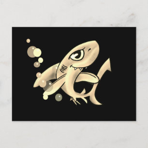 Golden Shark glimlachen Briefkaart