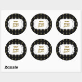 Golden Shears Luxury Stylist Business Ronde Sticker (Vel)