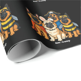 Golden Shepherd spookhond Halloween Grappig Spooky Cadeaupapier