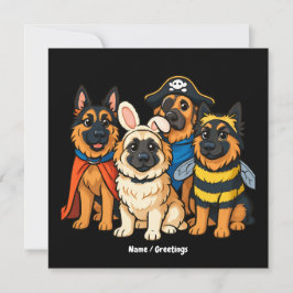 Golden Shepherd spookhond Halloween Grappig Spooky Kaart