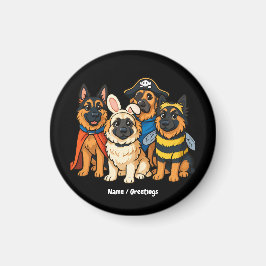 Golden Shepherd spookhond Halloween Grappig Spooky Magneet