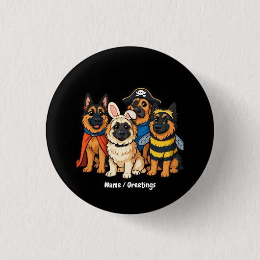 Golden Shepherd spookhond Halloween Grappig Spooky Ronde Button 3,2 Cm (Voorkant)