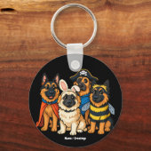 Golden Shepherd spookhond Halloween Grappig Spooky Sleutelhanger (Voorkant)