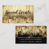 Golden Shimmer | Abstracte Bokeh Lights Visitekaartje (Voorkant / Achterkant)