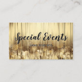 Golden Shimmer | Abstracte Bokeh Lights Visitekaartje (Voorkant)