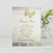 Golden Shimmer Butterfly Bedankt voor je sympathie (Staand voorkant)