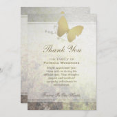 Golden Shimmer Butterfly Bedankt voor je sympathie (Voorkant / Achterkant)