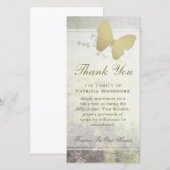 Golden Shimmer Butterfly Bedankt voor je sympathie (Voorkant / Achterkant)