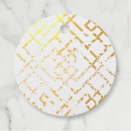 Golden Shimmer Geometric Photo Real Gold Foil Bedankjes Labels