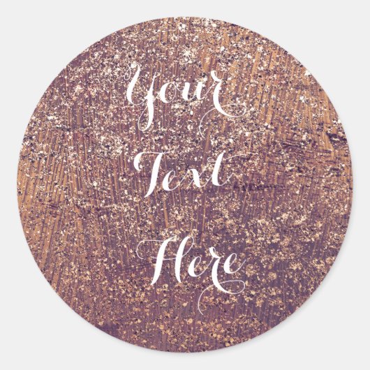 Golden Shimmer Glam Birthday Party Favor Ronde Sticker (Voorkant)