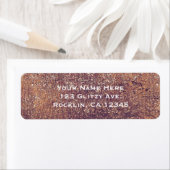 Golden Shimmer Glam Faux Glitter Party Invitation Etiket (Insitu)