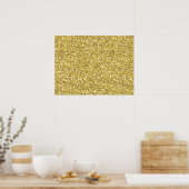 Golden Shimmer Glitter Poster (Keuken)