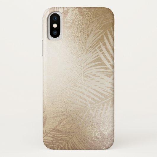 Golden Shine Botanische tropische palmbladeren Case-Mate iPhone Case (Achterkant)