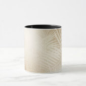 Golden Shine Botanische tropische palmbladeren Mok (Midden)