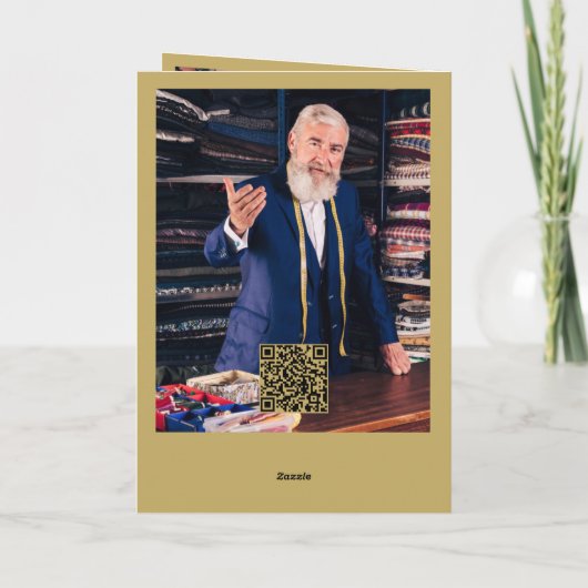 Golden Shine Bright je eigen Logo moderne bedrijf Feestdagen Kaart (Achterkant)