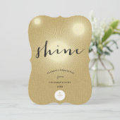 Golden Shine Bright je eigen Logo moderne bedrijf Kaart (Staand voorkant)