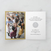 Golden Shine Season Groetings Modern Business Feestdagen Kaart (Binnen)