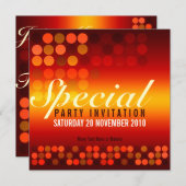 Golden Shine Special Party Invitation Kaart (Voorkant / Achterkant)