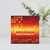 Golden Shine Special Party Invitation Kaart (Staand voorkant)