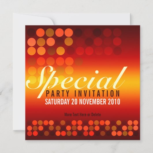 Golden Shine Special Party Invitation Kaart (Voorkant)