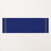 Golden Ship Wheel in Lotus op Navy Blue Yogamat (Achterkant (horizontaal))