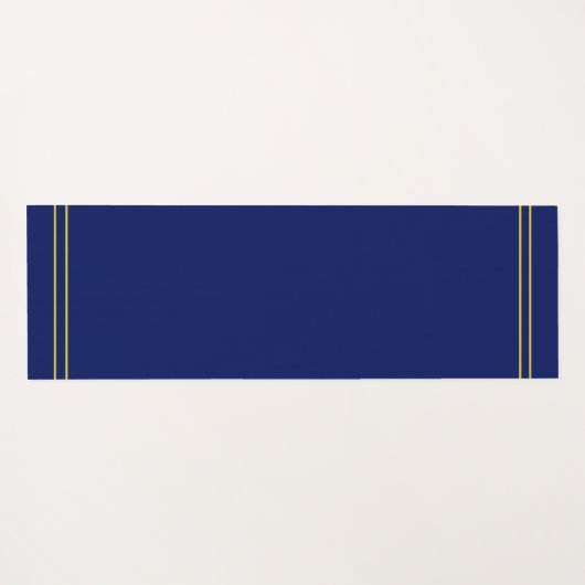 Golden Ship Wheel in Lotus op Navy Blue Yogamat (Achterkant (horizontaal))