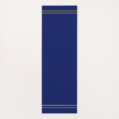 Golden Ship Wheel in Lotus op Navy Blue Yogamat (Achterkant)