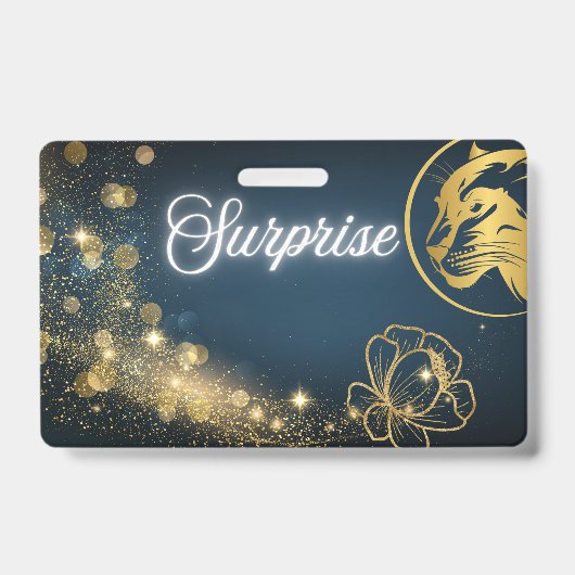 Golden Shooting Star Verrassing Badge (Front)