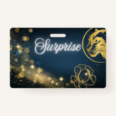 Golden Shooting Star Verrassing Badge (Achterkant)