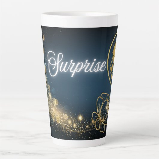 Golden Shooting Star Verrassing Latte Mok (Voorkant)