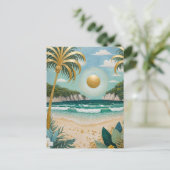 Golden Shores Feestdagenkaart (Staand voorkant)