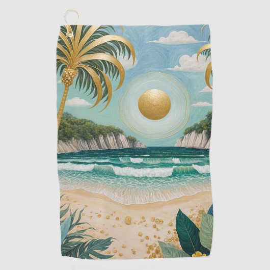 Golden Shores Golfhanddoek (Voorkant)