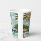 Golden Shores Papieren Bekers (Rechts)